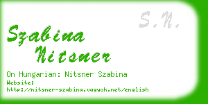 szabina nitsner business card